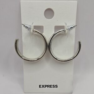 NEW Express Silver Hoop Earrings